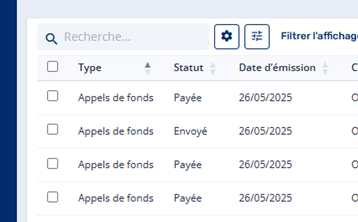4 Appel de fonds