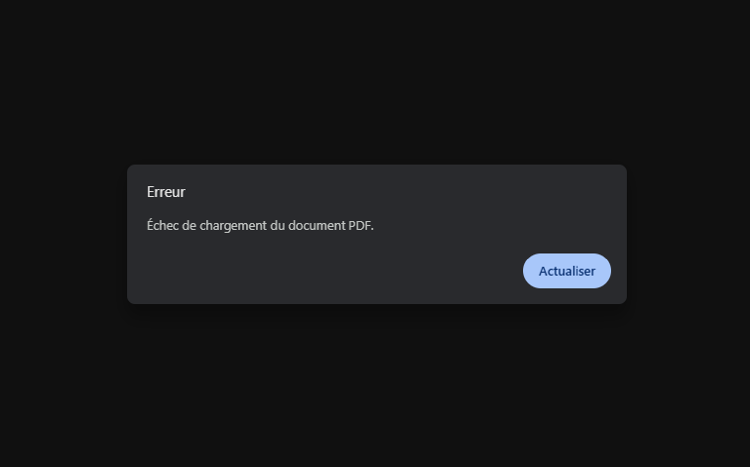 8 Echec de chargement